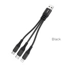كابل شحن متعدد الأطراف 3 في 1 Hoco X47 Harbor بطول 0.25 متر